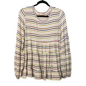 Altar'd State Multicolor Striped Blouse